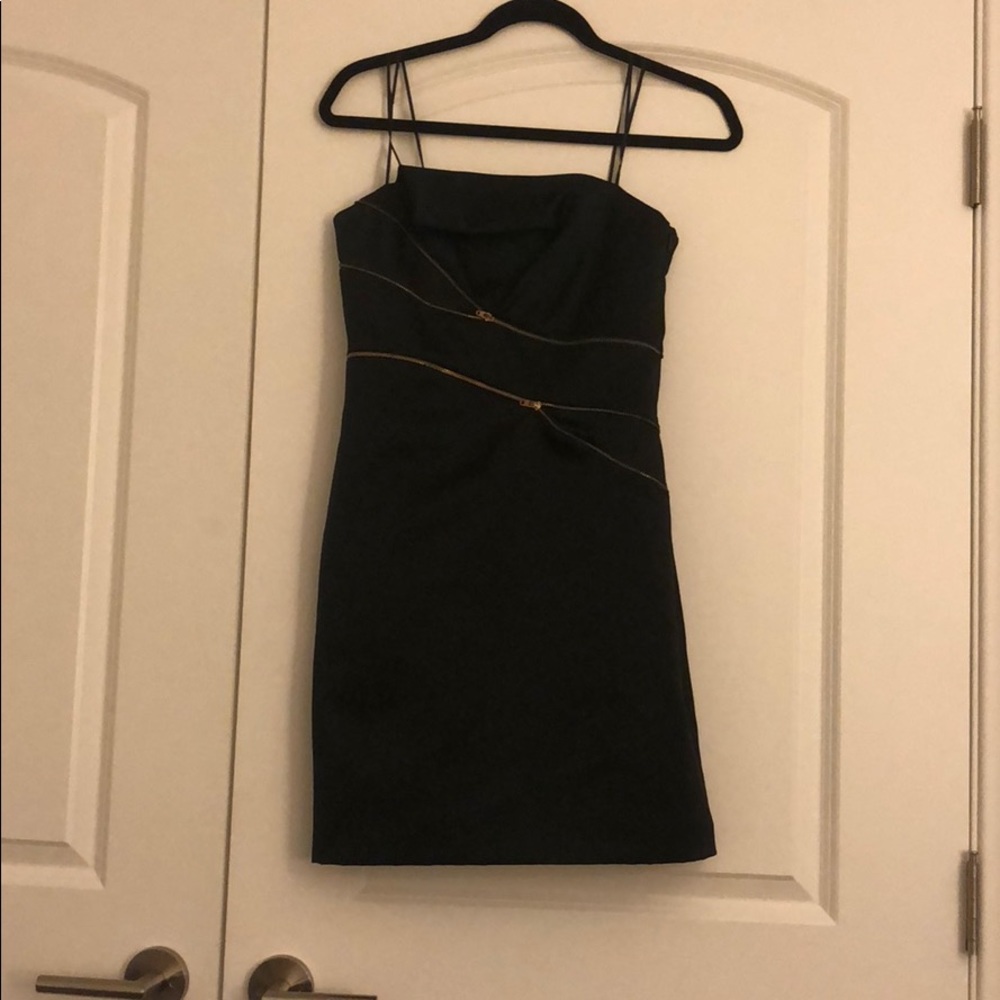 Zipper Embellished ABS Homecoming Dress